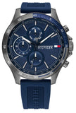 Tommy Hilfiger 1791721 Bank Men's Watch – Blue Dial & Blue Rubber Strap