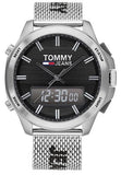 Tommy Hilfiger 1791765 Digital Men's Watch – Black Dial & Silver Mesh Bracelet