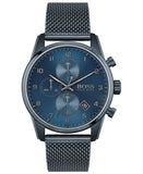 Hugo Boss 1513836 Skymaster Men's Watch – Chronograph Blue Dial & Blue Mesh Bracelet