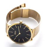 Hugo Boss Horizon Quartz Black Dial Gold Mesh Bracelet Watch For Men - 1513735