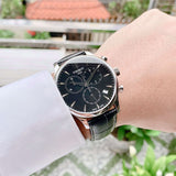 Tissot T Classic Tradition Chronograph Black Dial Black Leather Strap Watch For Men - T063.617.16.057.00