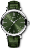 IWC IW357405 Portofino Automatic Women's Watch – Green Dial & Green Leather Strap