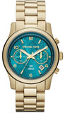 Michael Kors MK8315 Runway Stop Hunger Men's Watch – Blue Dial & Gold Steel Bracelet