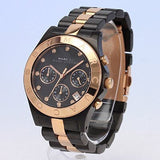 Marc Jacobs Blade Chronograph Grey Dial Two Tone Steel Strap Watch for Women - MBM8583
