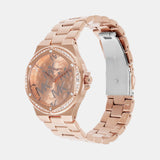Michael Kors Lennox Quartz Rose Gold Dial Rose Gold Steel Strap Watch For Women - MK7405