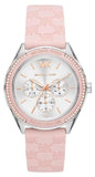 Michael Kors MK7268 Jessa Quartz Women's Watch – Silver Dial & Pink Silicone Strap