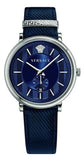 Versace VBQ01017 Menifesto Quartz Men's Watch – Blue Dial & Blue Leather Strap