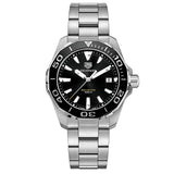 Tag Heuer Aquaracer Black Dial Silver Steel Strap Watch for Men - WAY111A.BA0928