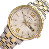 Marc Jacobs Fergus Silver Dial Two Tone Steel Strap Watch for Women - MBM8652