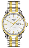 Tissot T065.430.22.031.00 T-Classic Automatics III Men's Watch – White Dial & Two-Tone Steel Bracelet