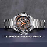 Tag Heuer Formula 1 Chronograph Ceramic Men's Watch CAZ101AH.BA0842 – Black Dial with Silver Steel Strap
