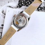 Tissot T108.208.26.117.00 T-Classic Powermatic 80 Women's Watch – Mother of Pearl Silver Dial & White Leather Strap