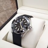 Tag Heuer Aquaracer Black Dial Black Rubber Strap Watch for Men - WAY111A.FT6151