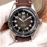 Tag Heuer Autavia Automatic Grey Dial Brown Leather Strap Watch for Men - WBE5114.FC8266