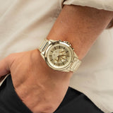 Armani Exchange Drexler AX2602 Men's Chronograph Watch – Gold Dial with Gold Stainless Steel Strap