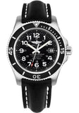 Breitling Superocean II 42mm A17365C9 Men's Watch – Black Dial with Black Leather Strap