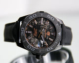 Tag Heuer Aquaracer Calibre 5 Black NATO Strap Carbon Dial Watch for Men - WBD218A.FC6445