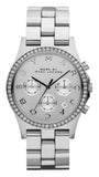 Marc Jacobs MBM9017 Henry Glitz Women's Chronograph Watch – Silver Dial & Silver Steel Strap