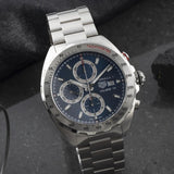 Tag Heuer Formula 1 Automatic Chronograph Blue Dial Silver Strap Watch for Men - CAZ2015.BA0876