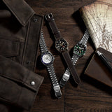 Seiko 5 Sports SSK036K1 SKX GMT Automatic Men's Watch – Mocha Black Dial & Brown Leather Strap