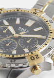 Fossil Garrett Chronograph Green Dial Two Tone Steel Strap Watch for Men - FS5622