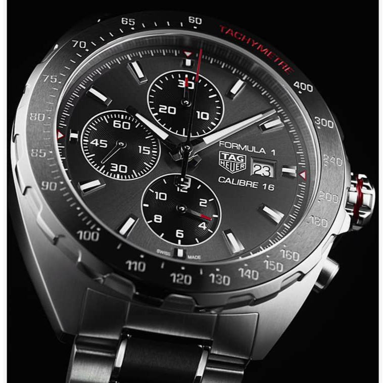 Tag Heuer Formula 1 Automatic Chronograph Grey Dial Two Tone Strap Watch for Men - CAZ2012.BA0970