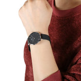 Daniel Wellington DW00100202 Petite Ashfield Women’s Watch – Black Dial with Matte Black Mesh Strap