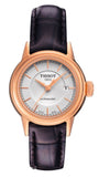 Tissot T085.207.36.011.00 Carson Automatic Women's Watch – White Dial & Brown Leather Strap