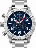 Nixon 51-30 Chrono Blue Dial Silver Steel Strap Watch for Men - A083-307