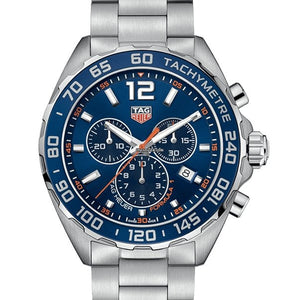 Tag Heuer Formula 1 Chronograph Blue Dial Silver Steel Strap Watch for Men - CAZ1014.BA0842