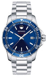 Movado 2600137 Series 800 Men's Watch – Blue Dial & Silver Steel Strap