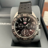 Tag Heuer Formula 1 Black Dial Black Leather Strap Watch for Men - CAZ1010.FT8024