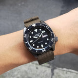 Seiko 5 Sports SRPD65K4 Automatic Men's Watch – Black Dial & Green Nylon Strap