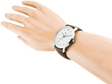 Fossil FS5306 Minimalist Men's Watch – Off White Dial & Brown Leather Strap