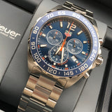 Tag Heuer Formula 1 Chronograph Blue Dial Silver Steel Strap Watch for Men - CAZ1014.BA0842