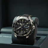 Tag Heuer Aquaracer Automatic Chronograph Black Dial Black Nylon Strap Watch for Men - CAY211A.FC6361