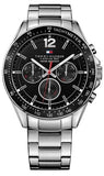 Tommy Hilfiger 1791104 Luke Chronograph Men's Watch – Black Dial & Silver Steel Bracelet