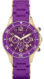 Marc Jacobs MBM2549 Rock Chronograph Women's Watch – Purple Dial & Purple Silicone Strap