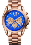 Michael Kors MK5951 Bradshaw Quartz Women's Watch – Blue Dial & Rose Gold Steel Bracelet