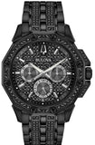 Bulova Octava 98C134 Men's Chronograph Watch with Black Crystal Dial & Black Stainless Steel Strap