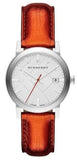 Burberry The City BU9121 Women’s Watch with Silver Dial & Orange Leather Strap