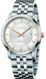 Calvin Klein K5S34B46 Infinity Quartz Men's Watch – Silver Dial & Silver Steel Bracelet