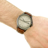 Armani Exchange Hampton AX2414 Men's Chronograph – Grey Dial with Classic Brown Leather Strap