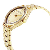 Marc Jacobs Marc Tether Transparent Gold Dial Gold Steel Strap Watch for Women - MBM3413