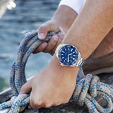 Tag Heuer Aquaracer Blue Dial Quartz Silver Steel Strap Watch for Men - WAY111C.BA0928