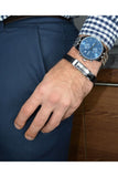 Hugo Boss Associate Blue Dial Silver Steel Strap Watch for Men - 1513839