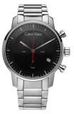 Calvin Klein City Chronograph Men's Watch K2G27141 with Black Dial & Silver Stainless Steel Bracelet