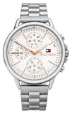 Tommy Hilfiger 1781787 Carly Quartz Women's Watch – White Dial & Silver Stainless Steel Strap