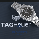 Tag Heuer Aquaracer Automatic Calibre 5 Men's Watch WBD2110.BA0928 – Black Dial with Silver Steel Strap