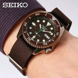 Seiko 5 Sports SRPD85K1 Automatic Men's Watch – Brown Dial & Brown Nylon Strap